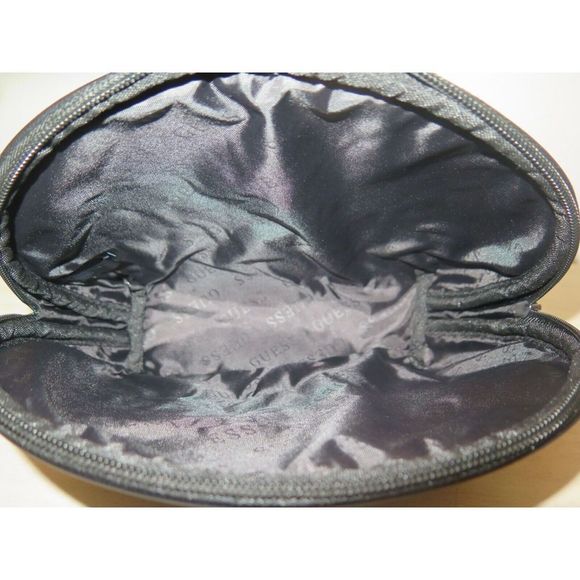 Guess T7960964 Coal Signature Print Rhodes Travel Cosmetic Make-Up Pouch Bag - Picture 9 of 9